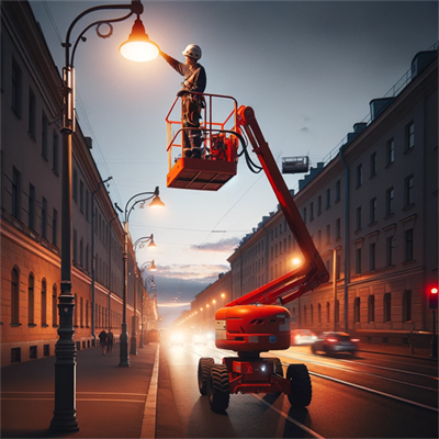 Aerial Work Platforms For Streetlight Repair